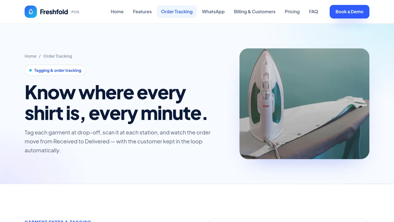 Freshfold POS — Laundry & Dry Cleaning POS Software Website (Frontend + Backend) — preview screenshot 3 of 3