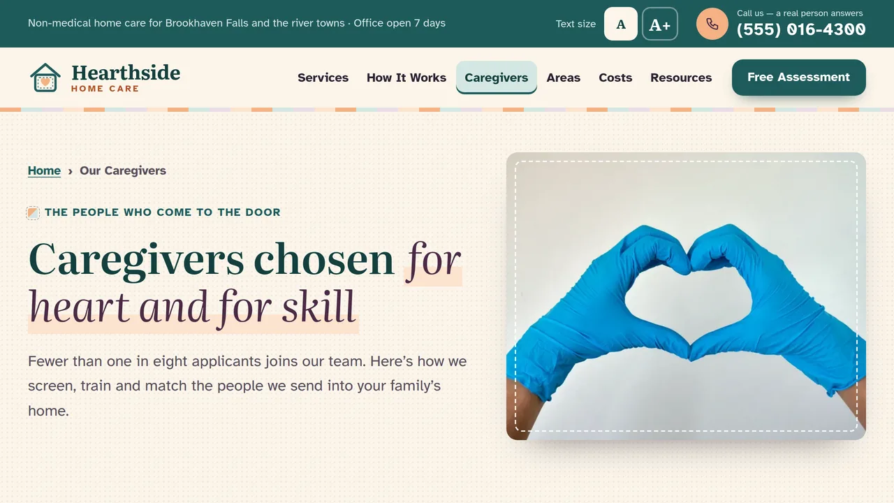 Hearthside Home Care — Home Care & Senior Care Agency Website (8 Pages) — preview screenshot 4 of 4