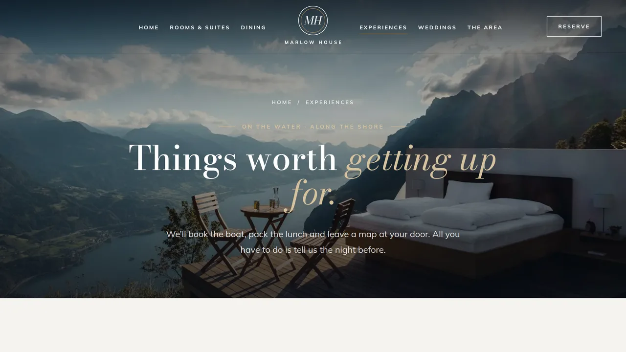 The Marlow House Inn — Boutique Hotel & Inn Website (7 Pages) — preview screenshot 4 of 4