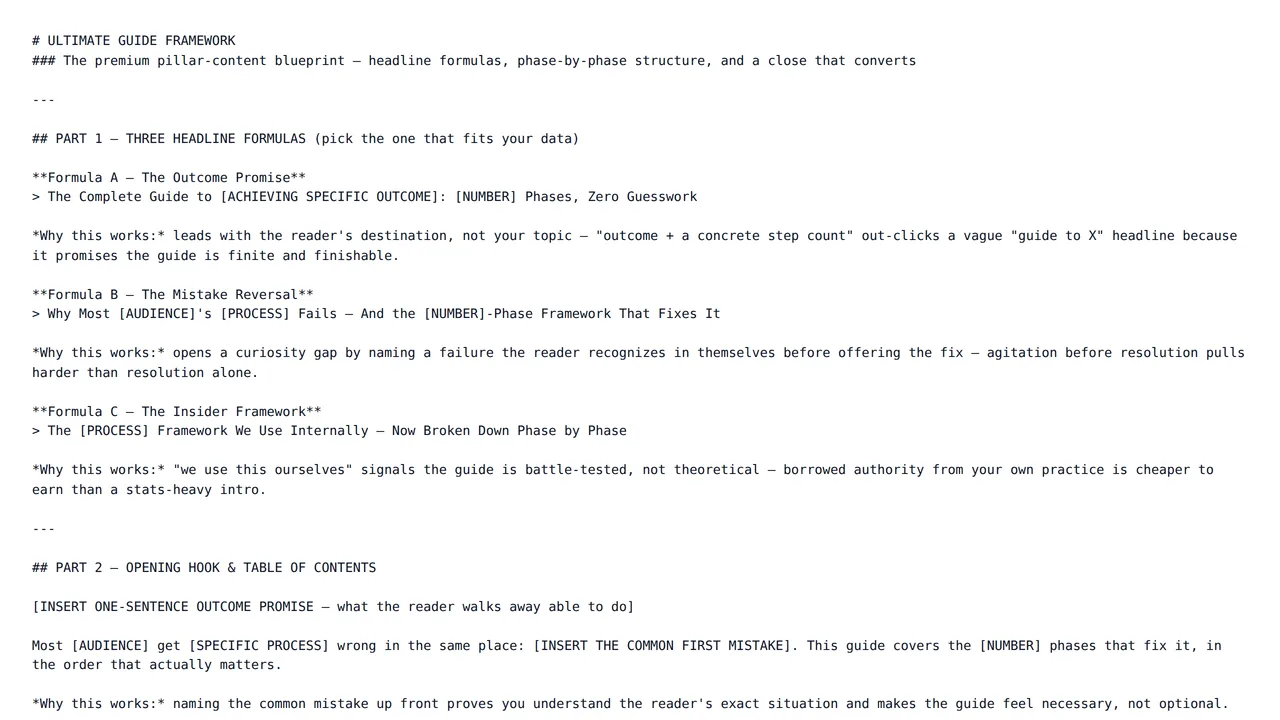 Ultimate Guide Framework — preview screenshot 1 of 1