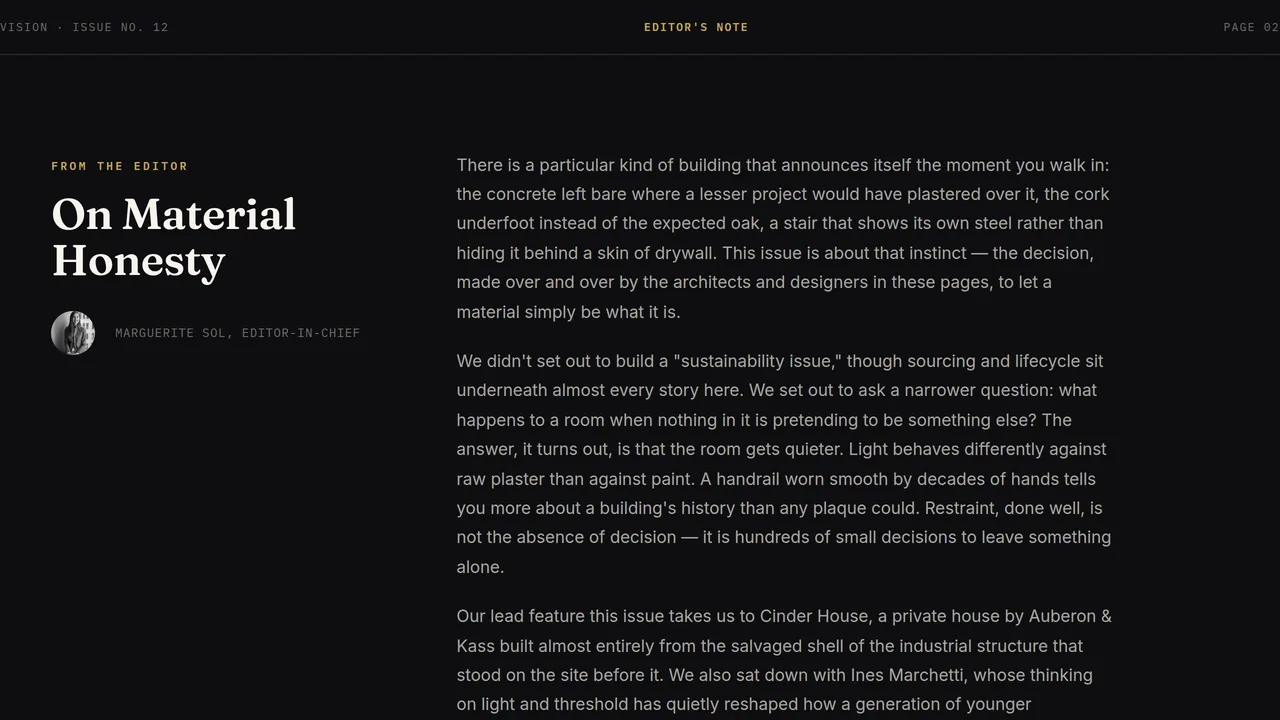 VISION — Architecture & Design Magazine (14 Pages) — preview screenshot 2 of 4