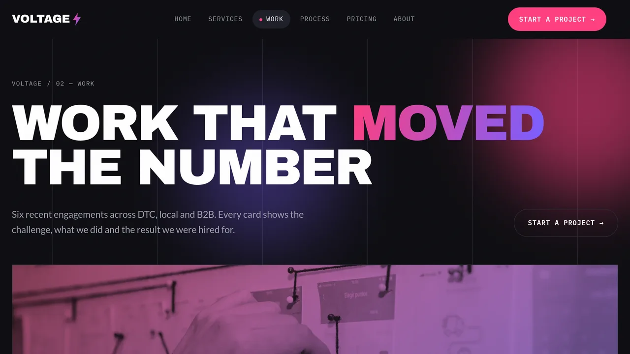 Voltage Digital — Digital Marketing Agency Website (7 Pages) — preview screenshot 3 of 4